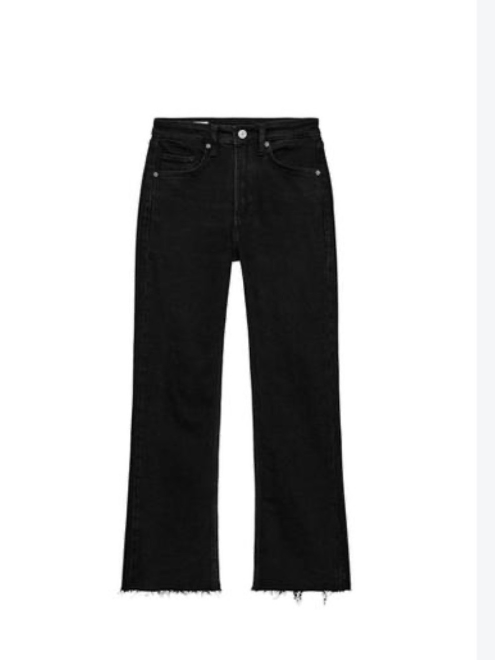 Black High-Rise Straight Jeans